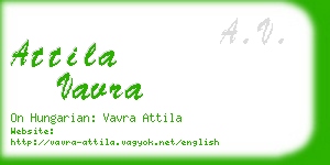 attila vavra business card